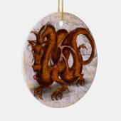 Rode schaal keramisch ornament (Rechts)