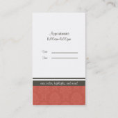 Rode schaar afsprakenkaartje (Achterkant)