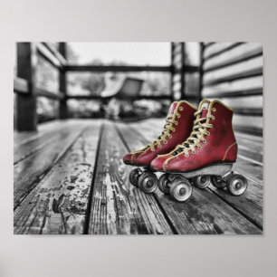  rode Schaatsen Poster