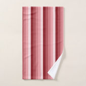 Rode schaduwstrepen bad handdoek (Handdoek)
