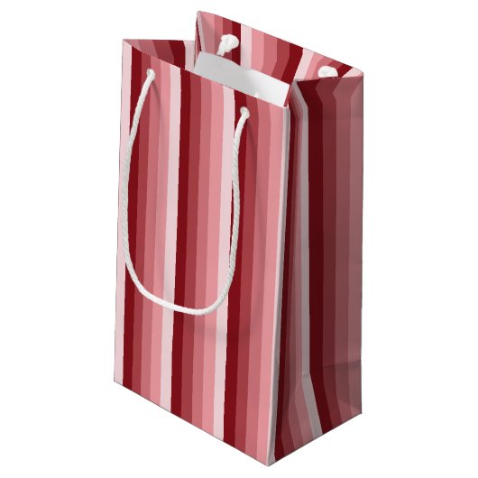 Rode schaduwstrepen klein cadeauzakje (Achterkant Gekanteld)