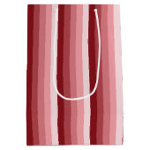 Rode schaduwstrepen medium cadeauzakje (Achterkant)