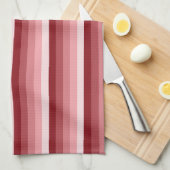 Rode schaduwstrepen theedoek (Quarter Fold)