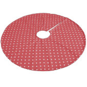 Rode Schattigee polka stippen Fleece Kerstboom Rok (Gekanteld)