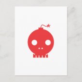 rode schedel briefkaart (Voorkant)