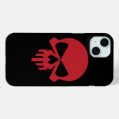 Rode Schedel Case-Mate iPhone Case (Achterkant (horizontaal))