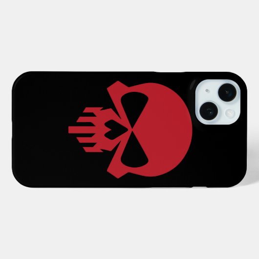 Rode Schedel Case-Mate iPhone Case (Achterkant (horizontaal))