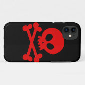 rode schedel Case-Mate iPhone case (Achterkant (horizontaal))