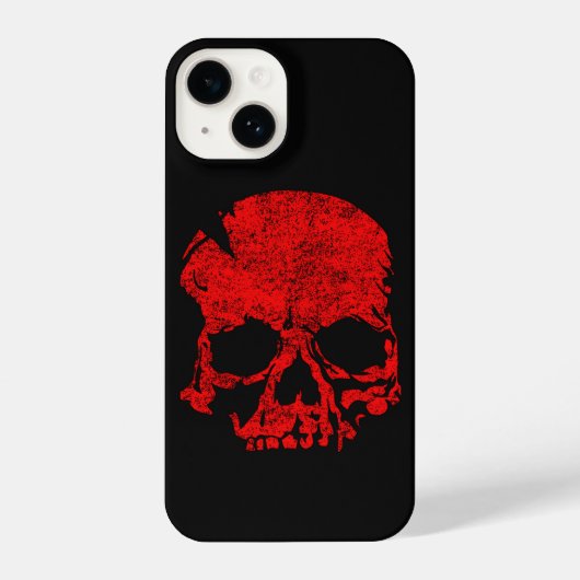 Rode Schedel Cases  iPhone Hoesje (Achterkant)