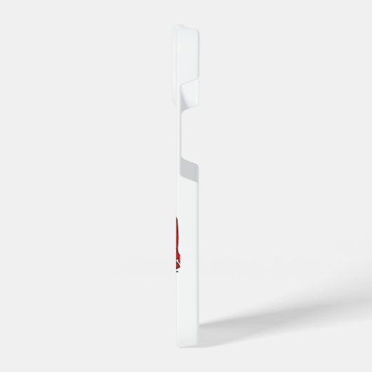 Rode schedel Hoesjes iPhone Hoesje (Linkerkant)