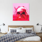 Rode schedel in water canvas afdruk (Insitu (Slaapkamer))