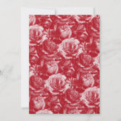 Rode schedel Rozen Gotische bruiloft Vrijgezellenf Kaart (Achterkant)