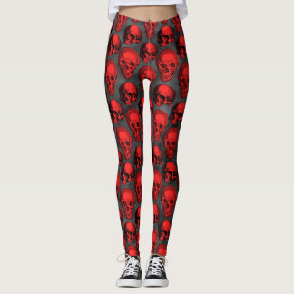 Rode Schedels en Zonnebloem Serie Ontwerp 1 Leggings