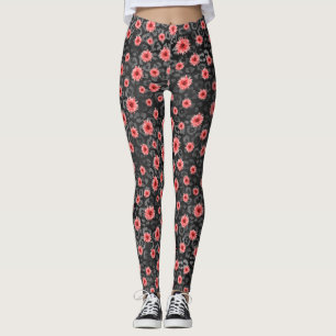 Rode Schedels en Zonnebloem Serie Ontwerp 2 Leggings