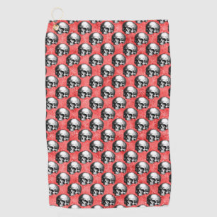 Rode Schedels en Zonnebloem Serie Ontwerp 8 Golfhanddoek
