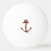 Rode scheepsanker pingpongbal (Achterkant)