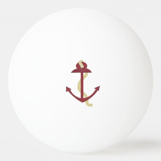 Rode scheepsanker pingpongbal (Achterkant)
