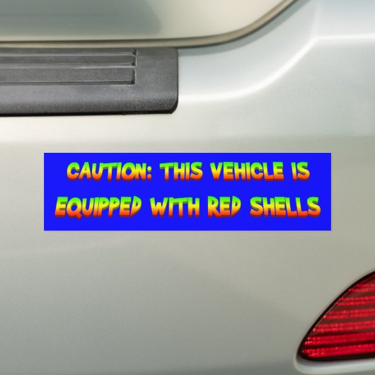 rode schelpen bumpersticker (Op auto)
