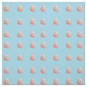 Rode schepen op blauw stof (Swatch)