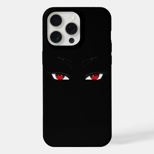 Rode scherpe anime-ogen op iphon 15 pro max hoes iPhone hoesje (Achterkant)