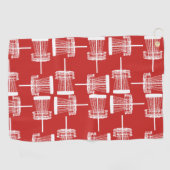 Rode schijf golfhanddoek (Horizontaal)