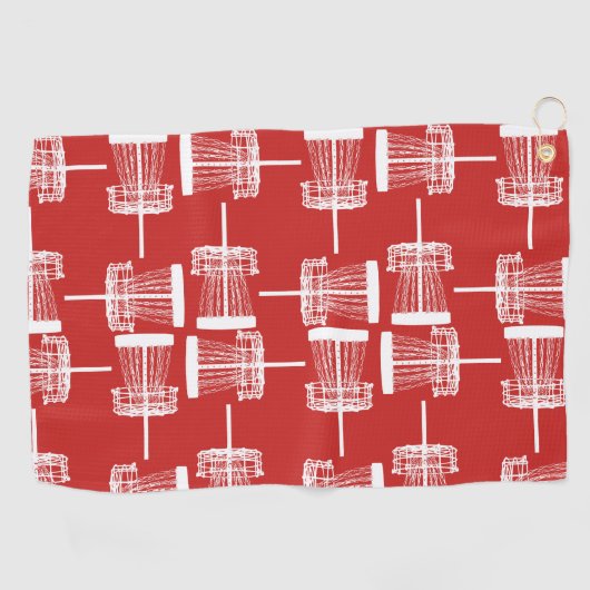 Rode schijf golfhanddoek (Horizontaal)