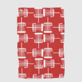 Rode schijf golfhanddoek (Voorkant)