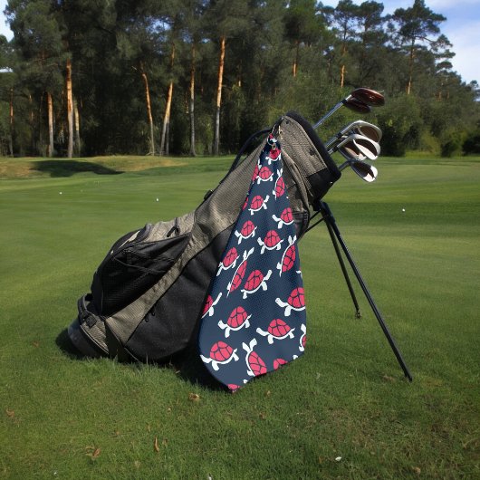 Rode schildpad golfhanddoek