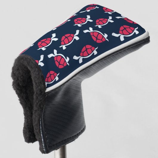 Rode schildpad golfheadcover (3/4 voorkant)