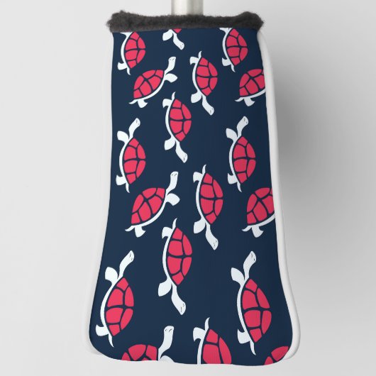 Rode schildpad golfheadcover (Draai 90)