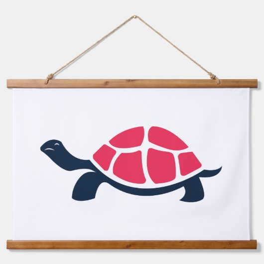 Rode schildpad hangend wandkleed (Voorkant)