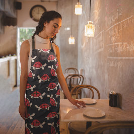 Rode schildpad schort