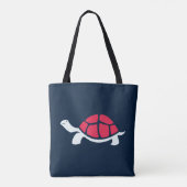 Rode schildpad tote bag (Achterkant)