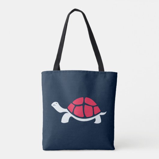 Rode schildpad tote bag (Achterkant)