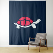 Rode schildpad wandkleed (In situ)