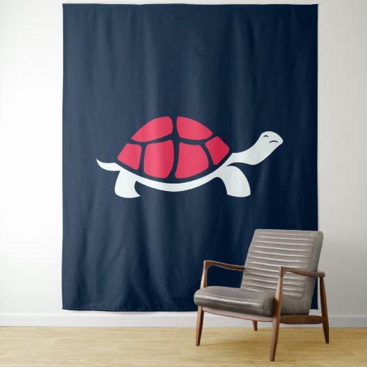 Rode Schildpad Wandkleed (In situ)