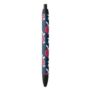 Rode schildpad zwarte inkt pen