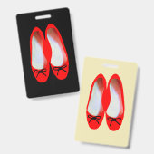 rode schoenen badge (Voor- en achterkant)