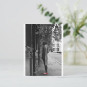 Rode schoenen briefkaart (Staand voorkant)