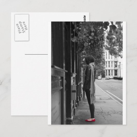 Rode schoenen briefkaart (Voorkant / Achterkant)