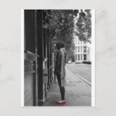 Rode schoenen briefkaart (Voorkant)