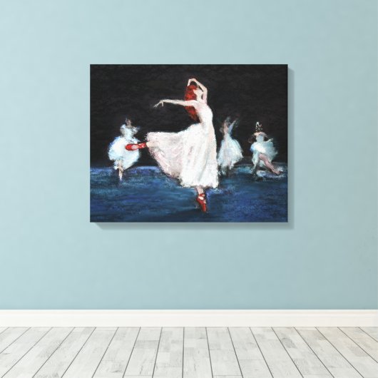 Rode schoenen canvas afdruk (Insitu (Houten vloer))