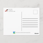 Rode schoenen en rode wijn briefkaart (Achterkant)