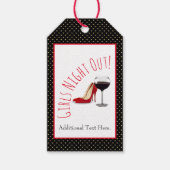 Rode schoenen en rode wijn cadeaulabel (Voorkant)