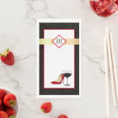 Rode schoenen en rode wijn servet (Insitu)