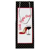 Rode schoenen en rode wijn wijn cadeautas (Achterkant)