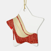 rode schoenen keramisch ornament (Links)