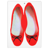 Rode schoenen klembord (Achterkant)