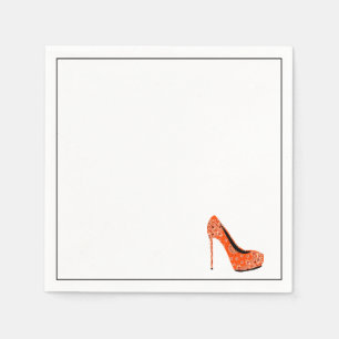 Rode schoenen met hoge hakken servet