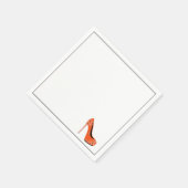 Rode schoenen met hoge hakken servet (Hoek)